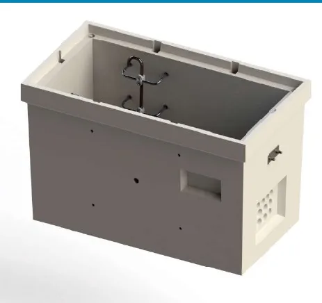 Chambre L5T / L6T avec fond, équipée (vue 3D)